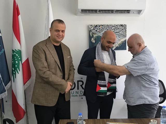 عمر مرجان يلتقي اللواء شبايطة وممثل "مؤسسة محمود عباس في لبنان"
