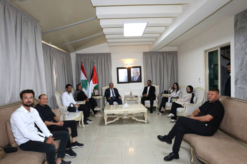 السفير الاسعد يستقبل الهيئة الادارية للاتحاد العام لطلبة فلسطين فرع لبنان