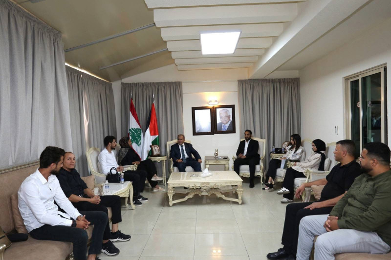 السفير الاسعد يستقبل الهيئة الادارية للاتحاد العام لطلبة فلسطين فرع لبنان
