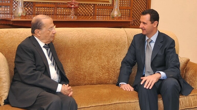 لبنان يكشف عن اتصال بين الرئيس عون والرئيس الأسد بشأن ترسيم الحدود البحرية