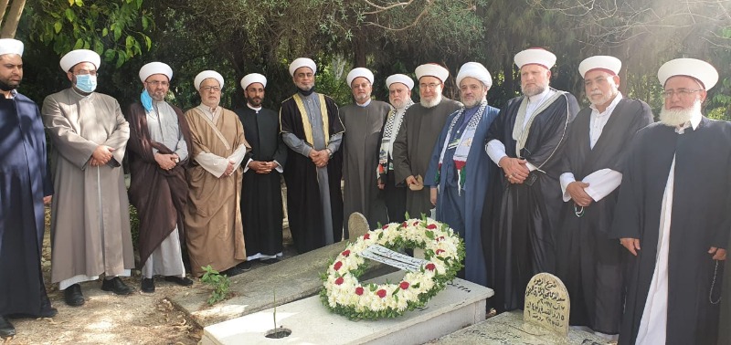 تجمع العلماء المسلمين في لبنان يزور ضريح القاضي الشيخ احمد الزين