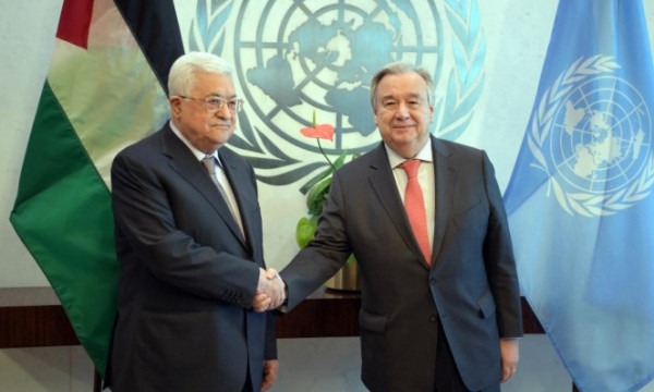 غوتيريش يتعهد بمواصلة العمل لإقامة دولة فلسطينية ذات سيادة