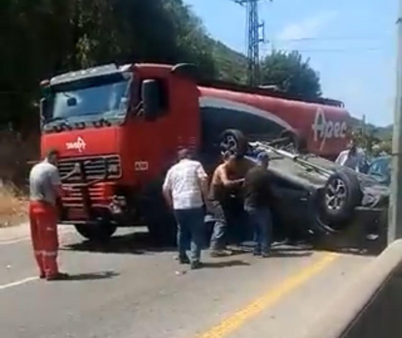 حادث مروع على اوتوستراد شكا ‏