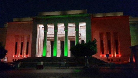 إضاءة المتحف الوطني في ذكرى الاستقلال