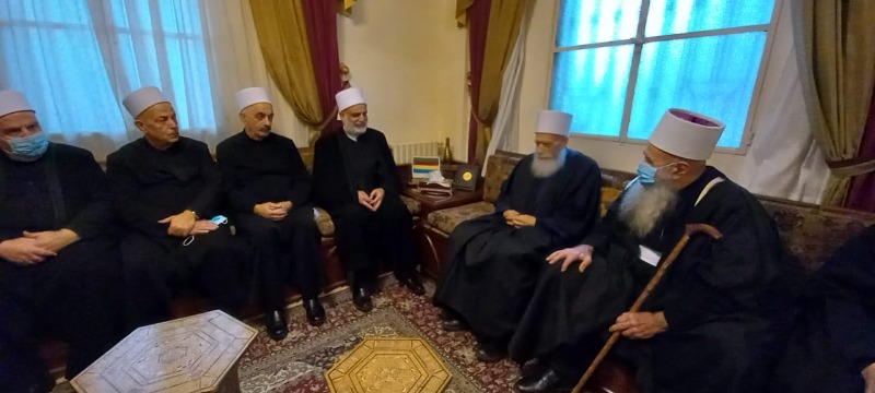 شيخ العقل زار الشيخ حسن وعزّى بالاميرة ارسلان وجال في بلدتي عرمون وبدغان