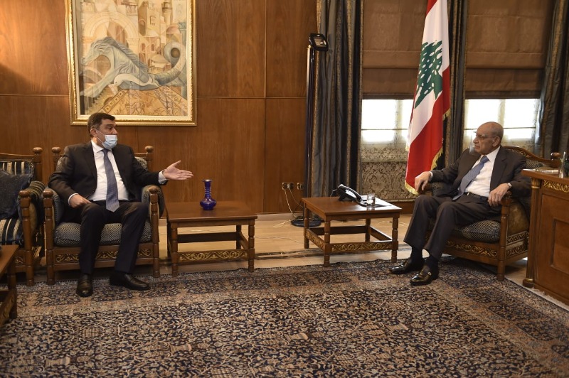 الرئيس بري يطلع من محمد الحوت على أوضاع وخطط طيران الشرق الأوسط