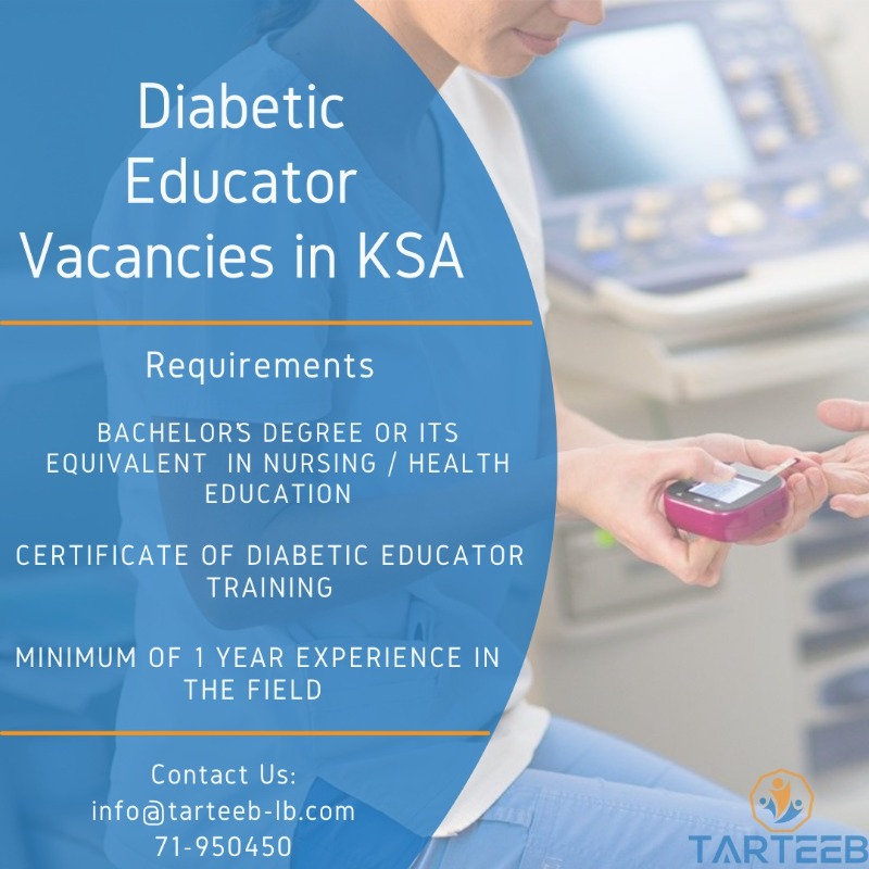 diabetic educator vacancies in ksa