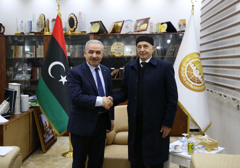رئيس الوزراء اشتية يشيد بالموقف الليبي الثابت من القضية الفلسطينية