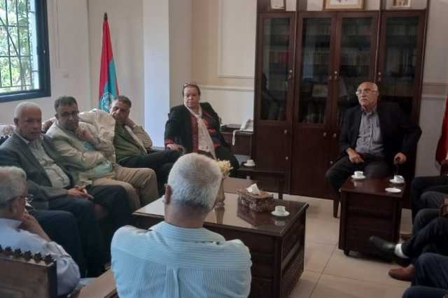 اسامة سعد بحث مع وفد الجبهة الشعبية في اوضاع الفلسطينيين في لبنان