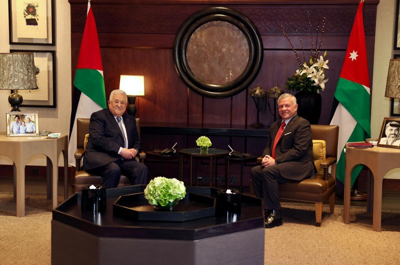 بدء الاجتماع الثنائي بين الرئيس عباس وملك الأردن