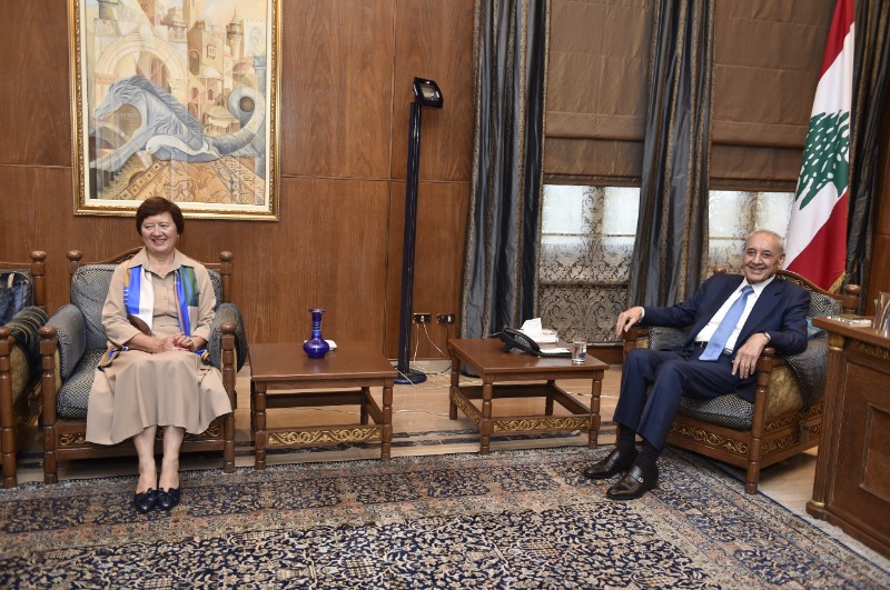 الرئيس بري استقبل رئيس بعثة صندوق النقد الدولي وسفير بلجيكا والمنسقة الخاصة للأمم المتحدة في لبنان
