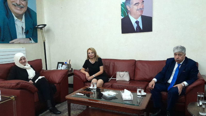 وزير التنمية الإجتماعية في دولة فلسطين التقى بهية الحريري في مجدليون