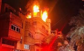 داخلية غزة تعلن نتائج التحقيقات الأولية وسبب اندلاع الحريق الكبير في منزل أبو ريا