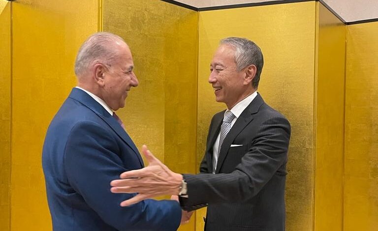 دبوسي يزور السفير الياباني: لتوثيق وتطوير العلاقات بين بلدينا