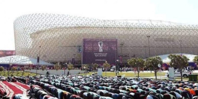 أول صلاة جماعة في كأس العالم في قطر 2022