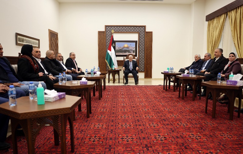 الرئيس عباس يستقبل إقليم حركة "فتح" لمحافظة نابلس