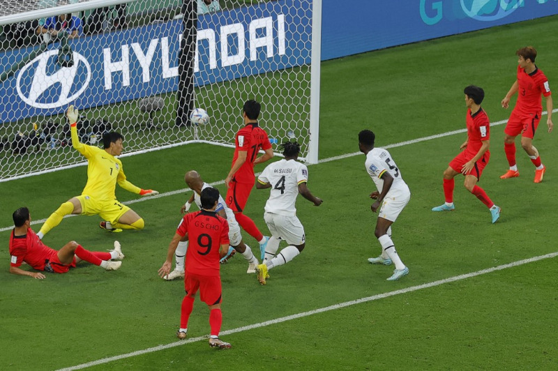 فوز غانا على كوريا الجنوبية بثلاثة أهداف مقابل هدفين