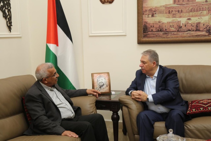 السفير دبور بحث والنائب سعد الأوضاع الفلسطينية