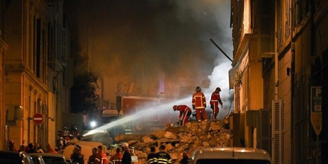 انهيار مبنى سكني في مدينة مرسيليا الفرنسية