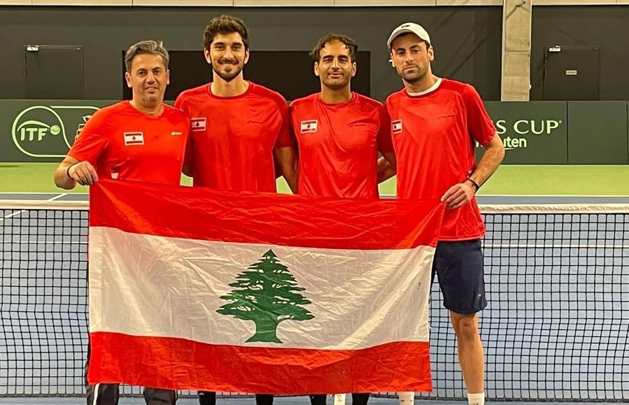 فوز لبنان على جامايكا في كأس ديفيس لرياضة التنس