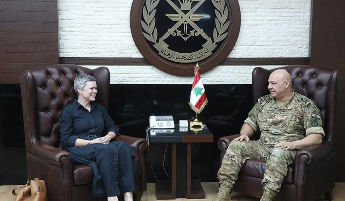 قائد الجيش استقبل سفيرة الاتحاد الاوروبي في لبنان