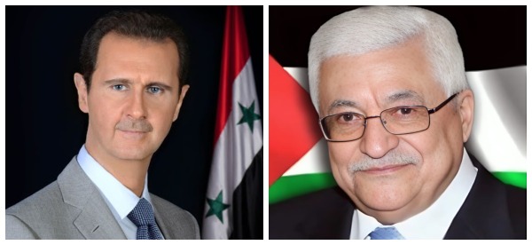 الرئيس  عباس  يعزي نظيره السوري بضحايا الهجوم الإرهابي في حمص
