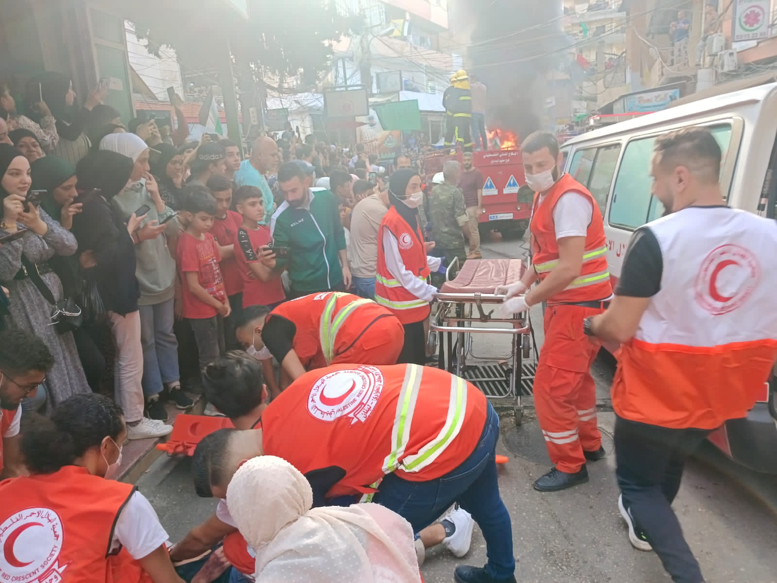 "وحدة الاسعاف والطوارئ" و"مستشفى صفد" تشاركان  بالمناورة الحية في مخيم البداوي