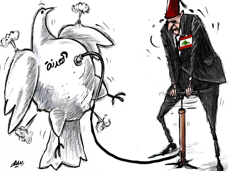 الهدنة - كاريكاتير أمجد رسمي